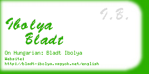 ibolya bladt business card